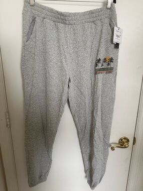 O'Neill Light Gray Palm-Print Joggers